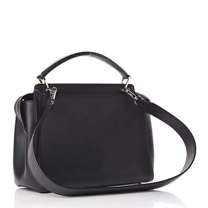 Fendi Vitello Baltico Dolce DotCom Satchel Black Blue Royal 3 of 15
