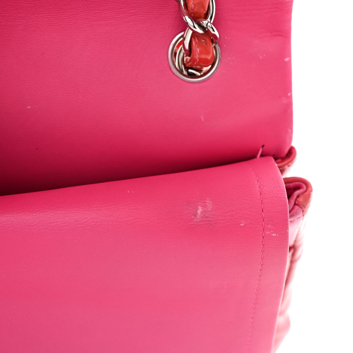 Chanel Patent Quilted Jumbo Double Flap Pink 13 of 17