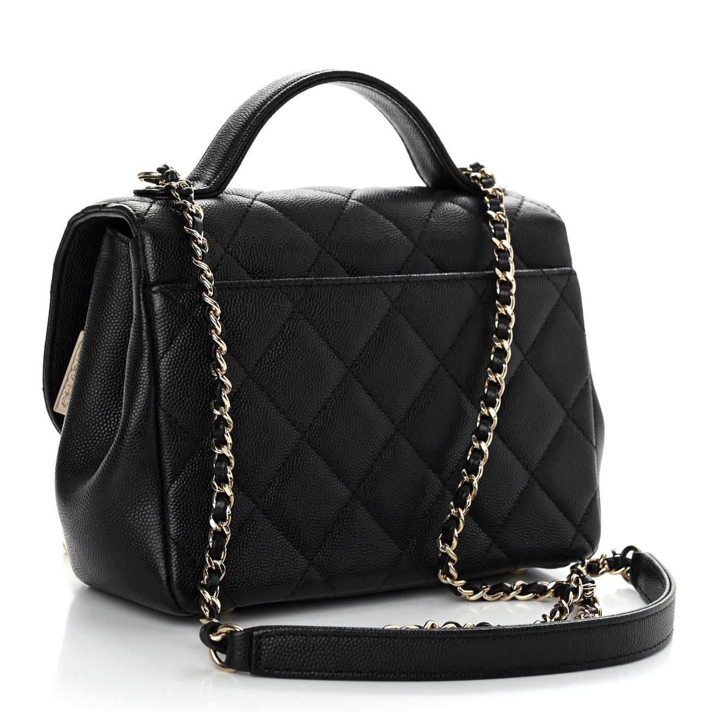 Caviar Quilted Small Business Affinity Flap Black