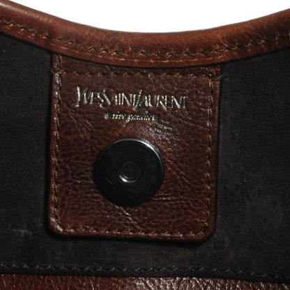 Saint Laurent Buffalo Leather Medium Mombasa Horn Bag Cognac 7 of 8