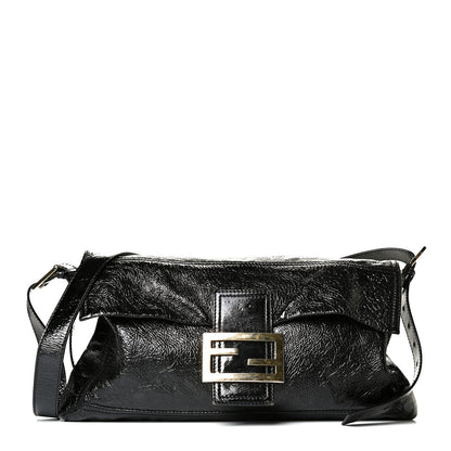 Fendi Vitello Naplak Large Convertible Baguette Black 1 of 8