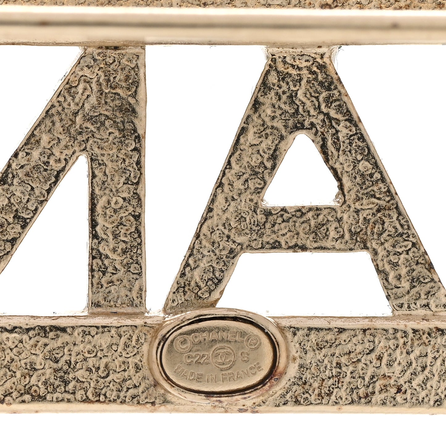 Crystal Logo Brooch Silver