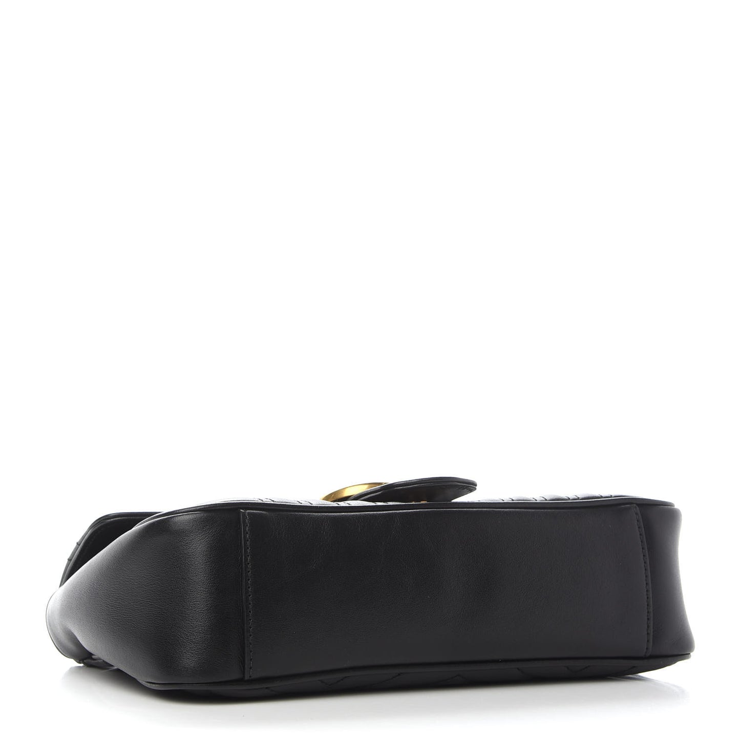Calfskin Matelasse Small GG Marmont Shoulder Bag Black