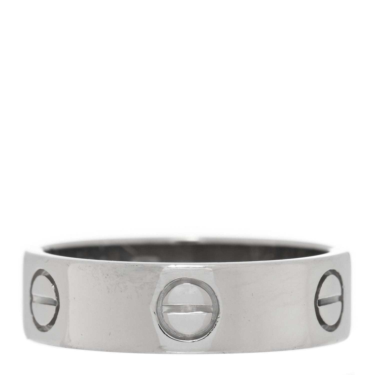 Cartier 18K White Gold 5.5mm LOVE Ring 58 8.25 3 of 4