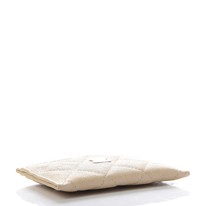 Chanel Iridescent Caviar Quilted Card Holder Beige 4 of 9