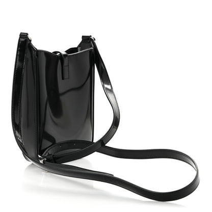 Saint Laurent Patent Calfskin Mini Le 5 A 7 Vertical Hobo Black 3 of 10
