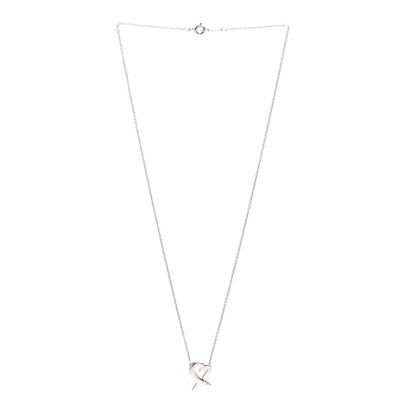Tiffany Sterling Silver Small Paloma Picasso Loving Heart Pendant Necklace 2 of 3