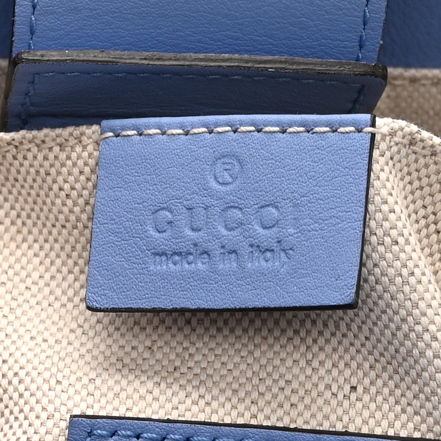Calfskin Marmont Ribbon Top Handle Bag Blue