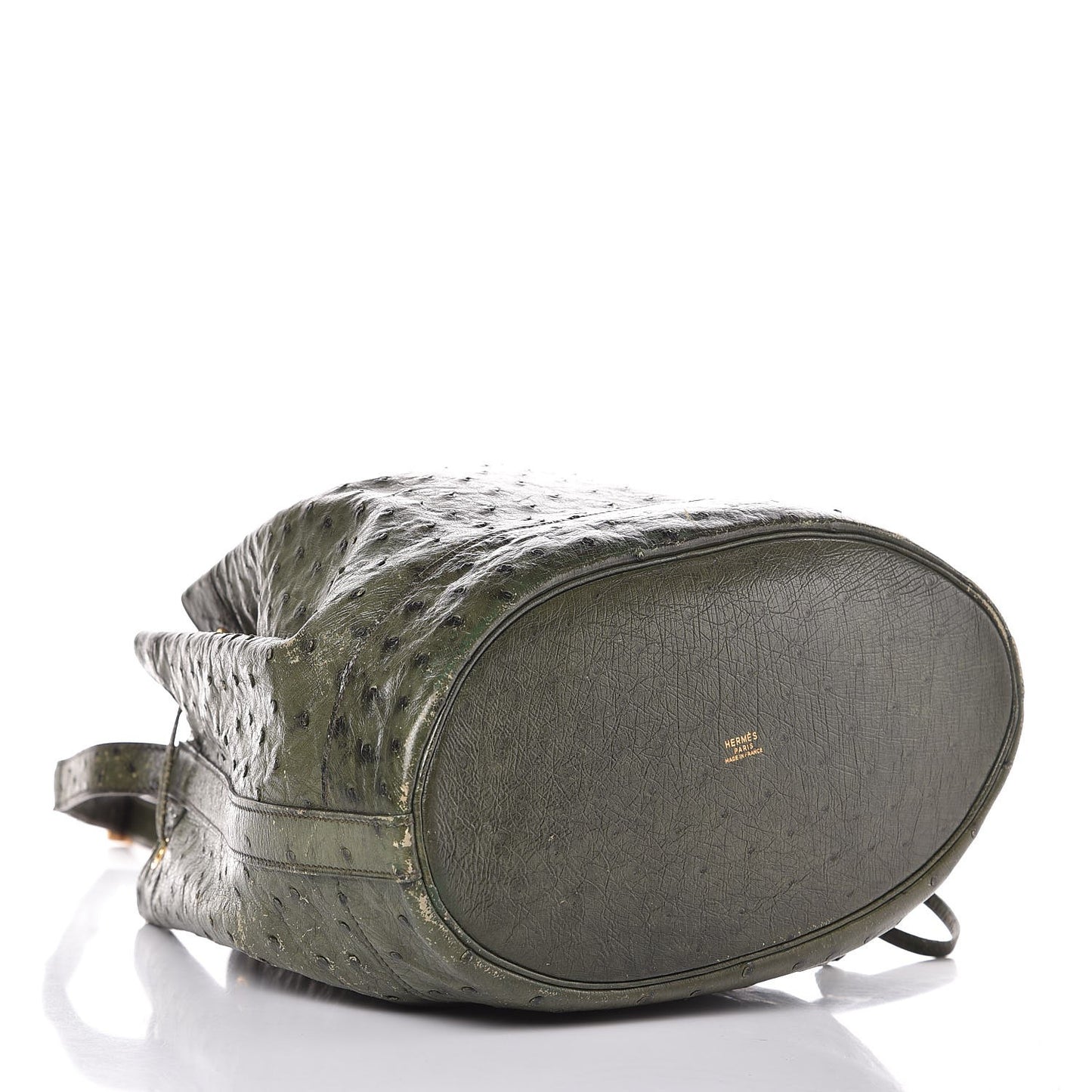 Ostrich Market Drawstring Bag 28 Vert Olive