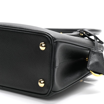 Prada Saffiano Lux Micro Galleria Shoulder Bag Black 9 of 10