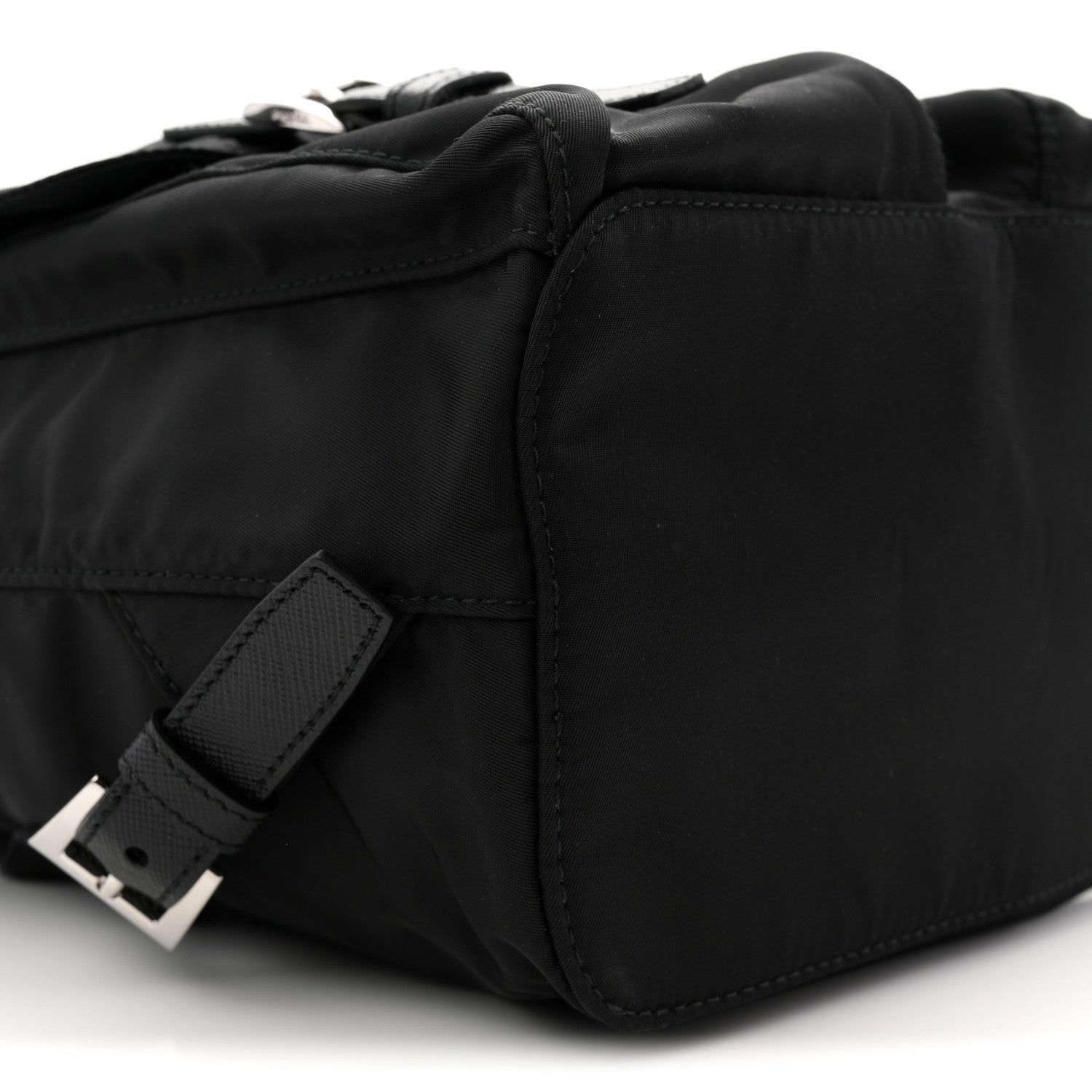 Prada Tessuto Nylon Saffiano Small Backpack Black 9 of 10