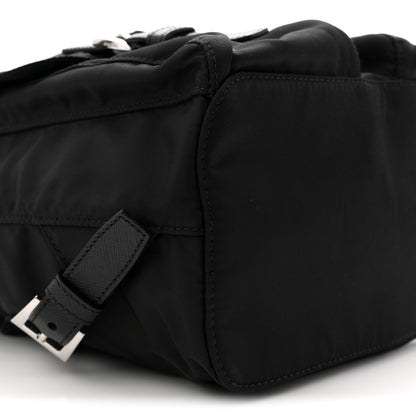 Prada Tessuto Nylon Saffiano Small Backpack Black 9 of 10