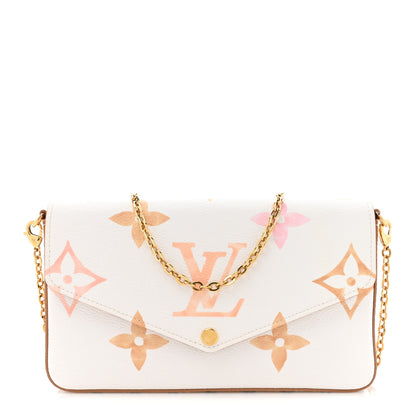 Louis Vuitton Monogram Giant By The Pool 2.0 Felicie Pochette Chain Wallet Beige 1 of 12