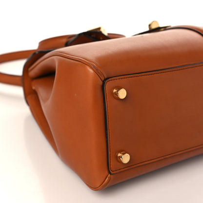 Celine Satinated Calfskin Medium 16 Top Handle Bag Tan 9 of 10