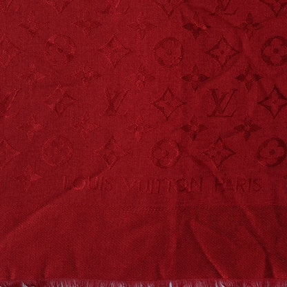 Louis Vuitton Silk Wool Monogram Shawl Pomme D'Amour 4 of 5