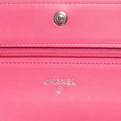 Chanel Velvet Quilted Boy Wallet On Chain Fuchsia 8 of 11