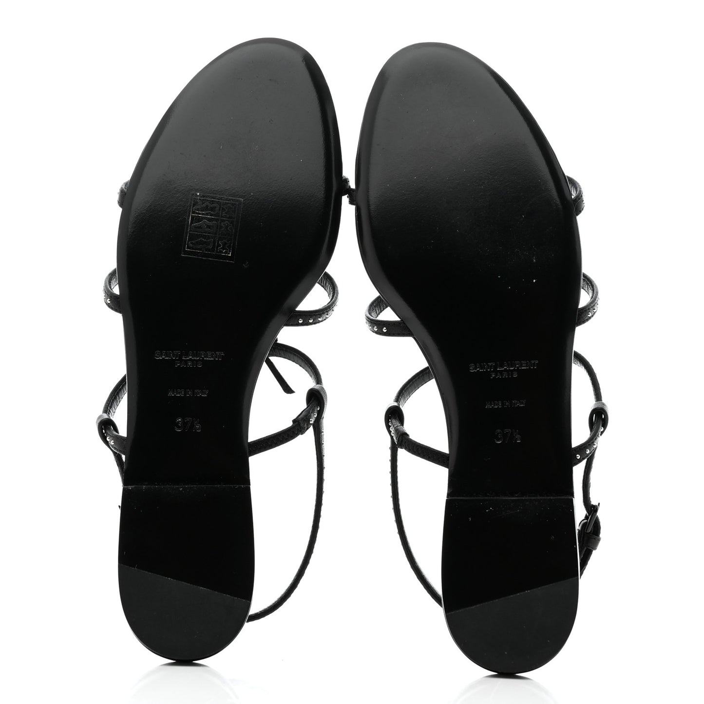 Nappa Vendome Studded Cassandra 05 Sandals 37.5 Black