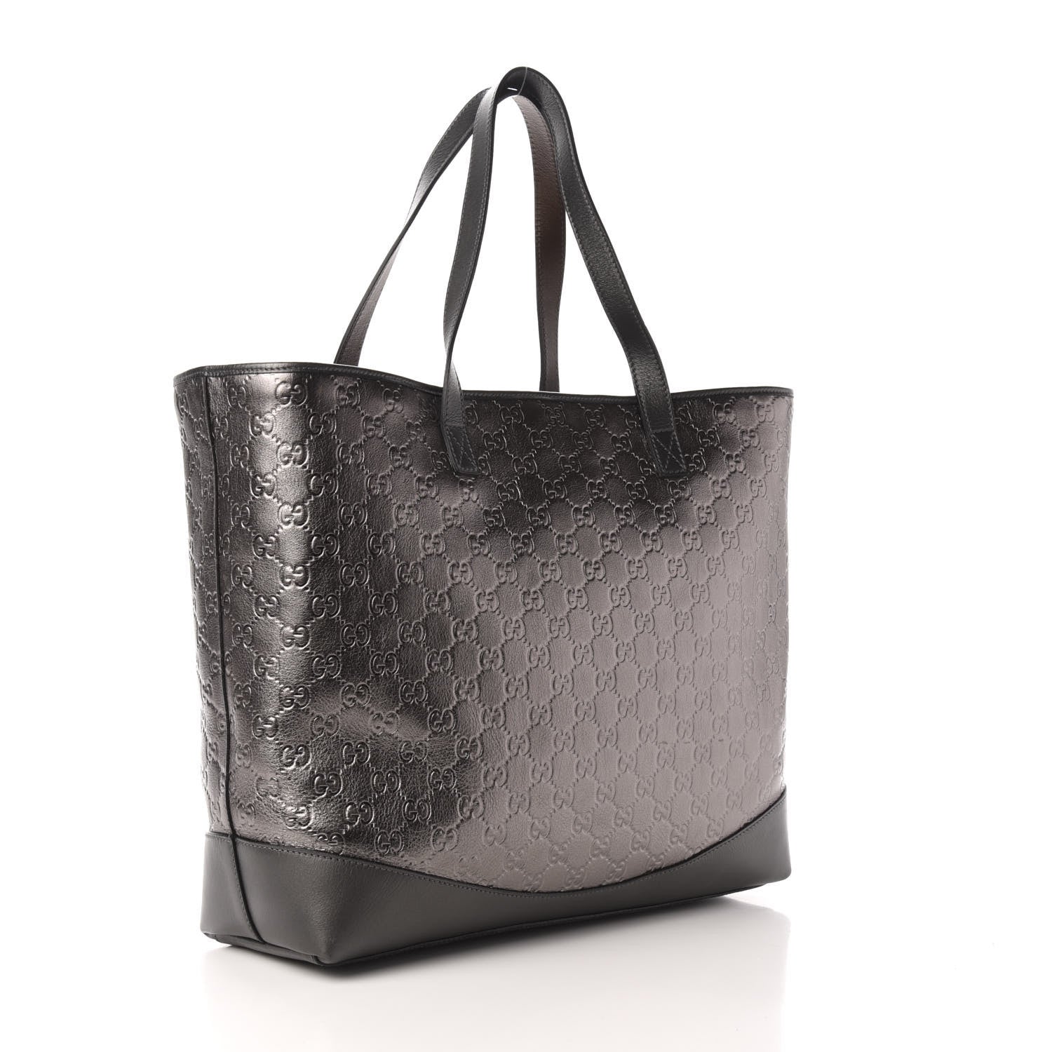 Gucci Metallic Guccissima Large Tote Dark Grey 3 of 11