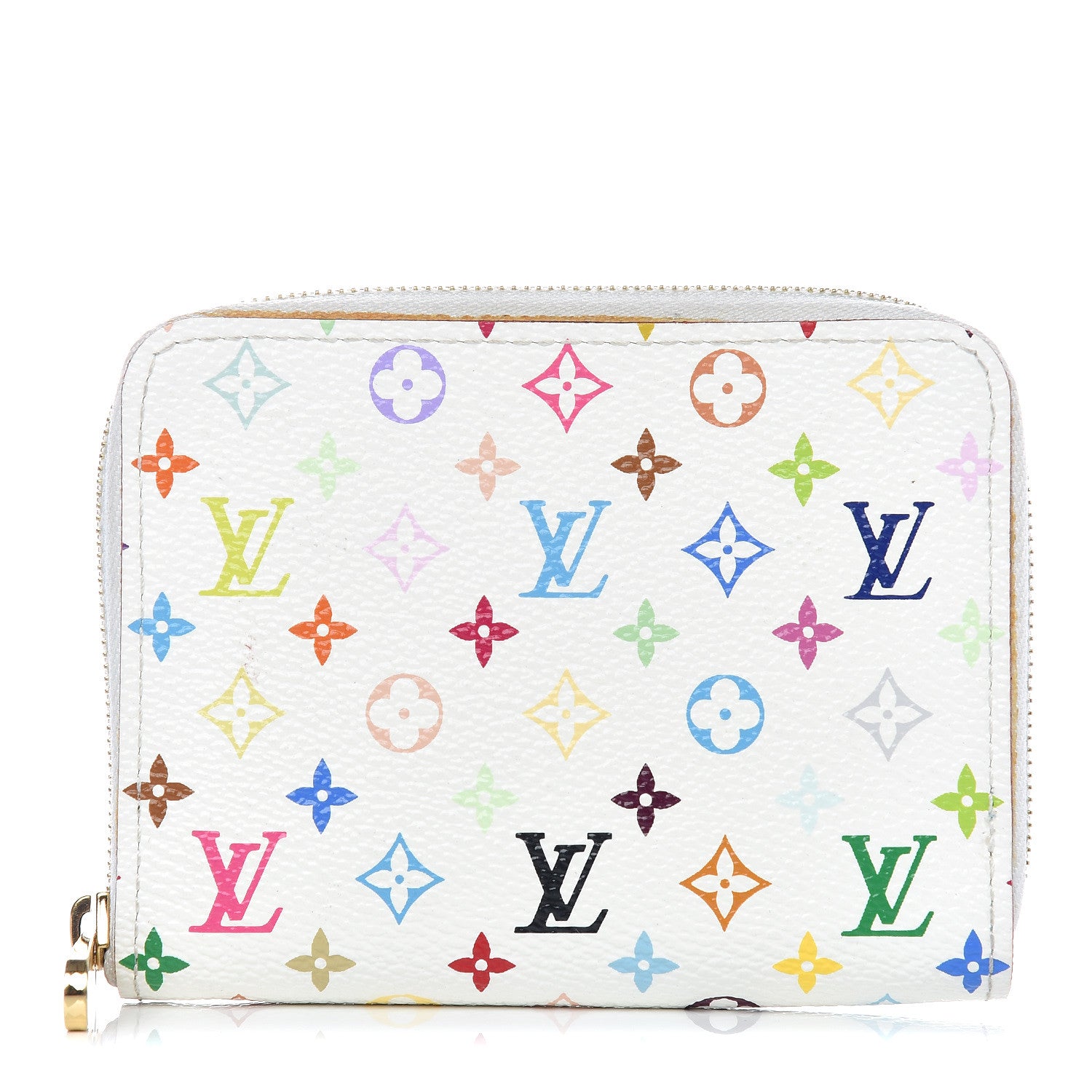 Louis Vuitton Monogram Multicolor Zippy Coin Purse Wallet White Raisin 1 of 10