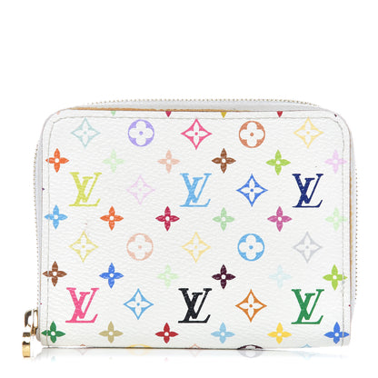 Louis Vuitton Monogram Multicolor Zippy Coin Purse Wallet White Raisin 1 of 10