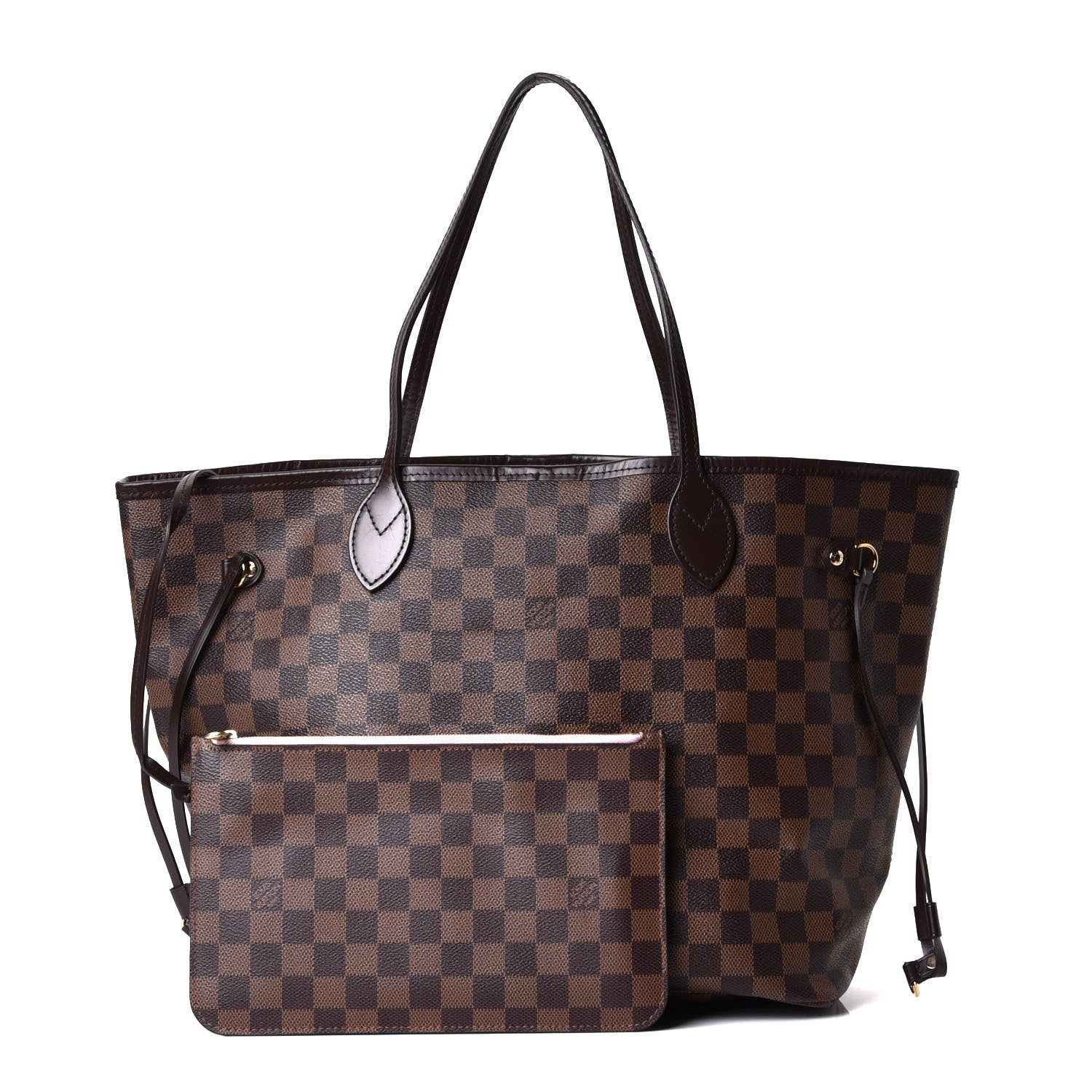 Louis Vuitton Damier Ebene Neo Neverfull MM Rose Ballerine 1 of 5