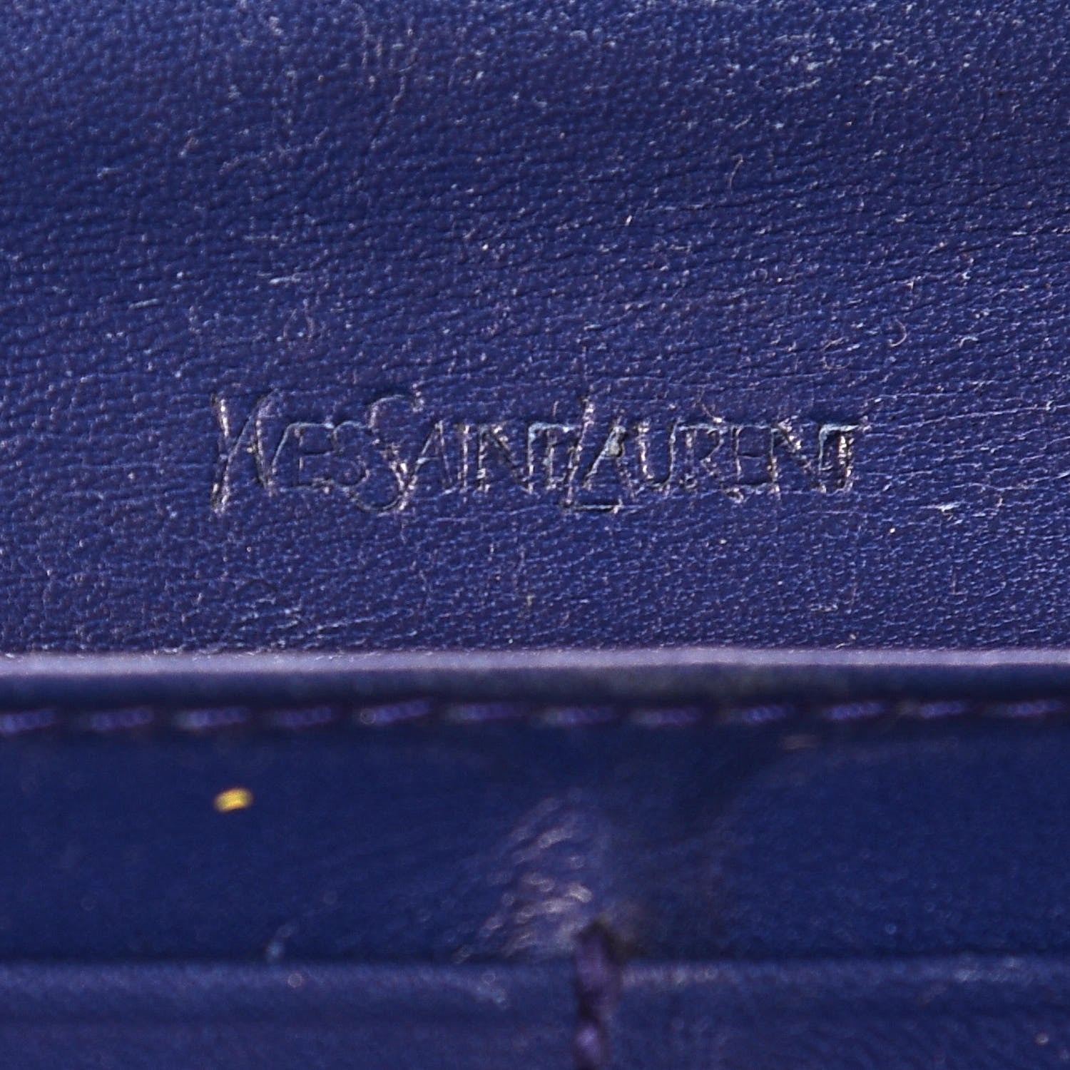 Saint Laurent Patent Belle De Jour Flap Wallet Blue 8 of 11