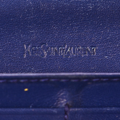 Saint Laurent Patent Belle De Jour Flap Wallet Blue 8 of 11