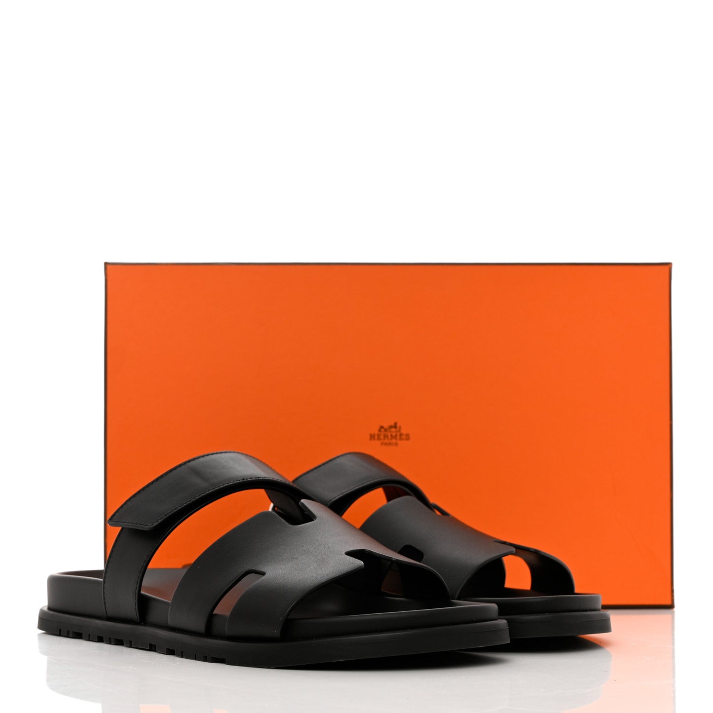 Calfskin Mens Chypre Sandals 44 Black