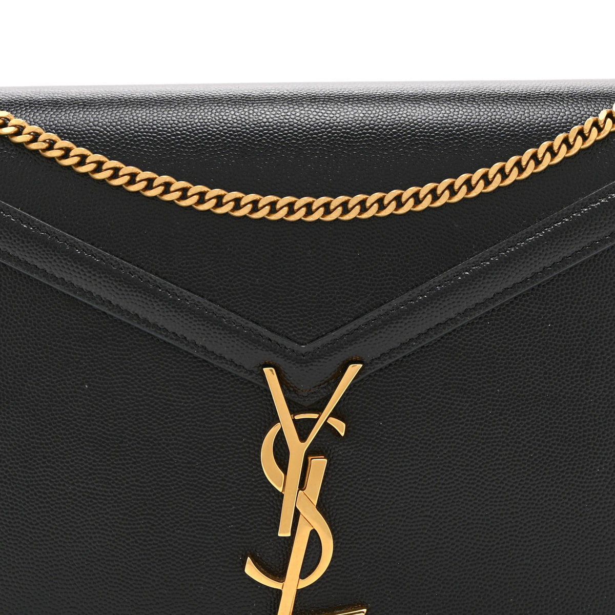 Saint Laurent Grain De Poudre Monogram Cassandra Clasp Bag Black 9 of 11