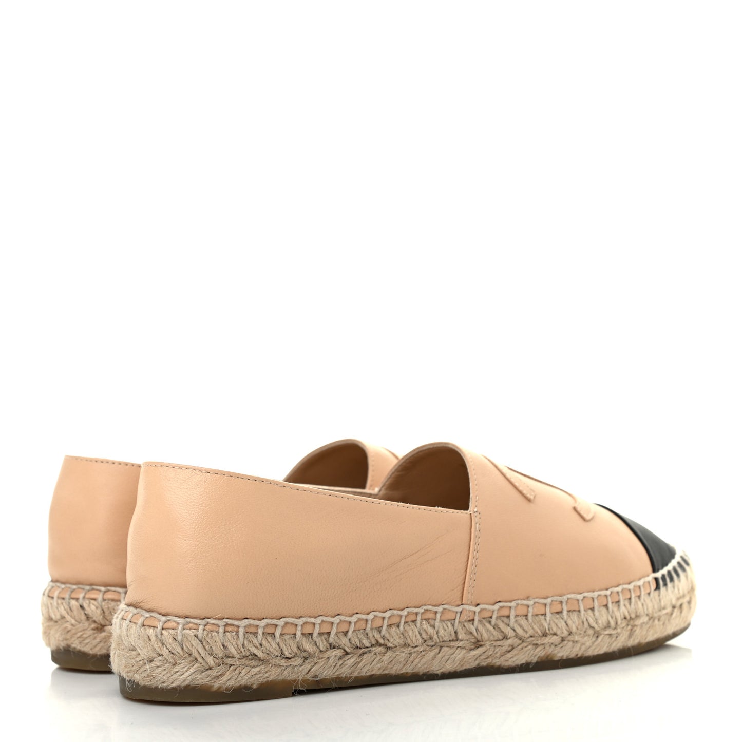 Lambskin CC Espadrilles 36 Beige Black
