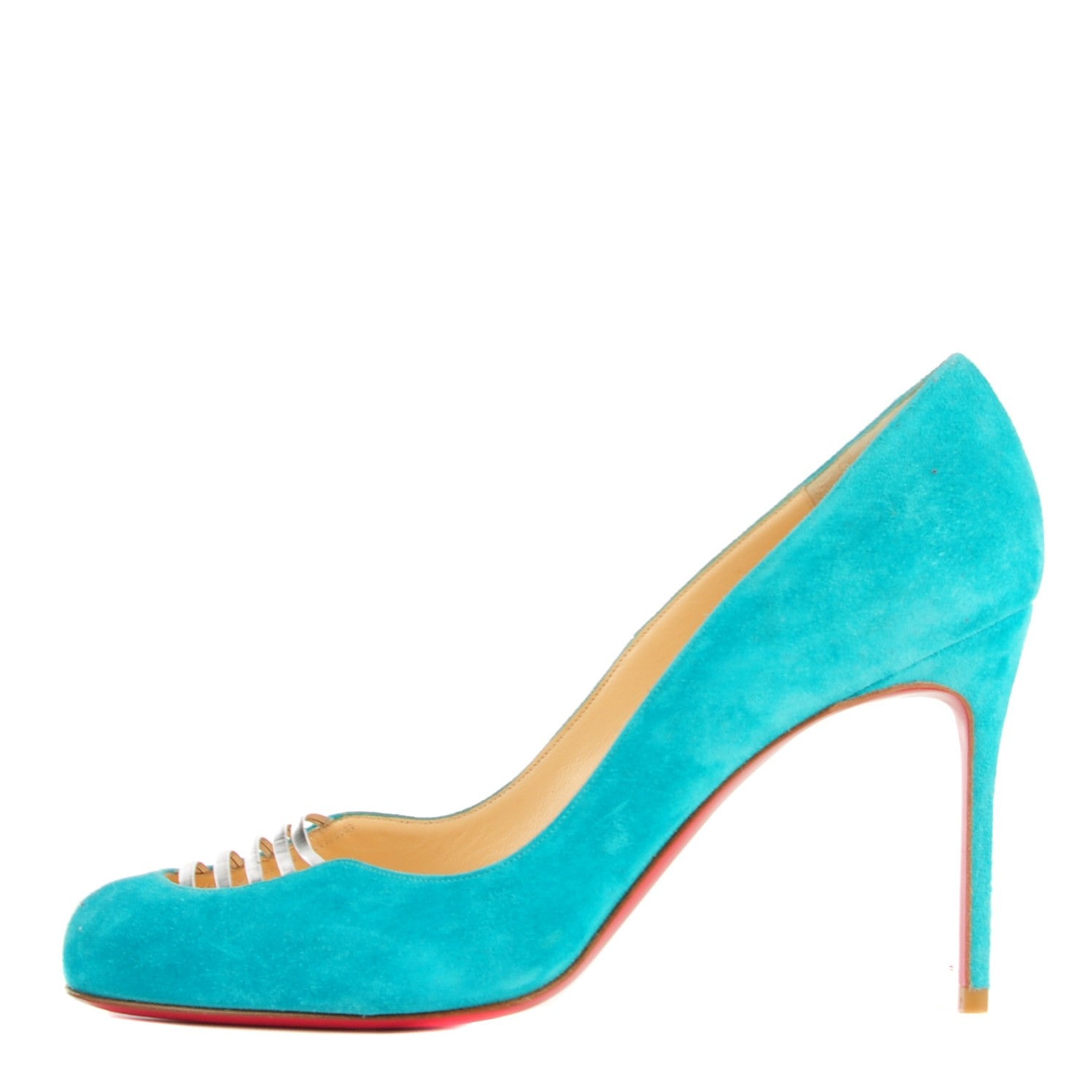 Christian Louboutin Suede Pumps 39 Turquoise 1 of 7