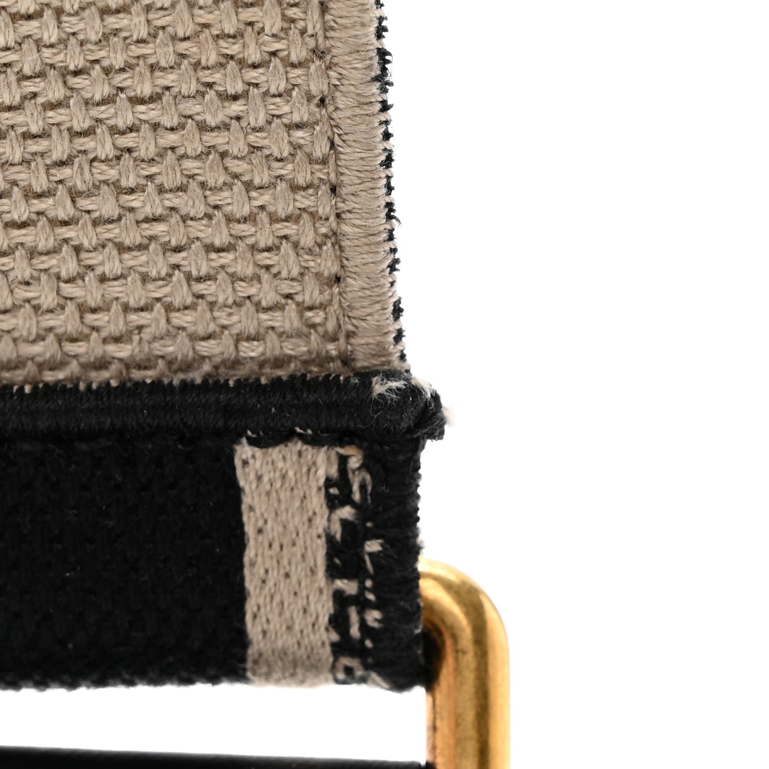 Christian Dior Canvas Embroidered Shoulder Strap Black 4 of 6