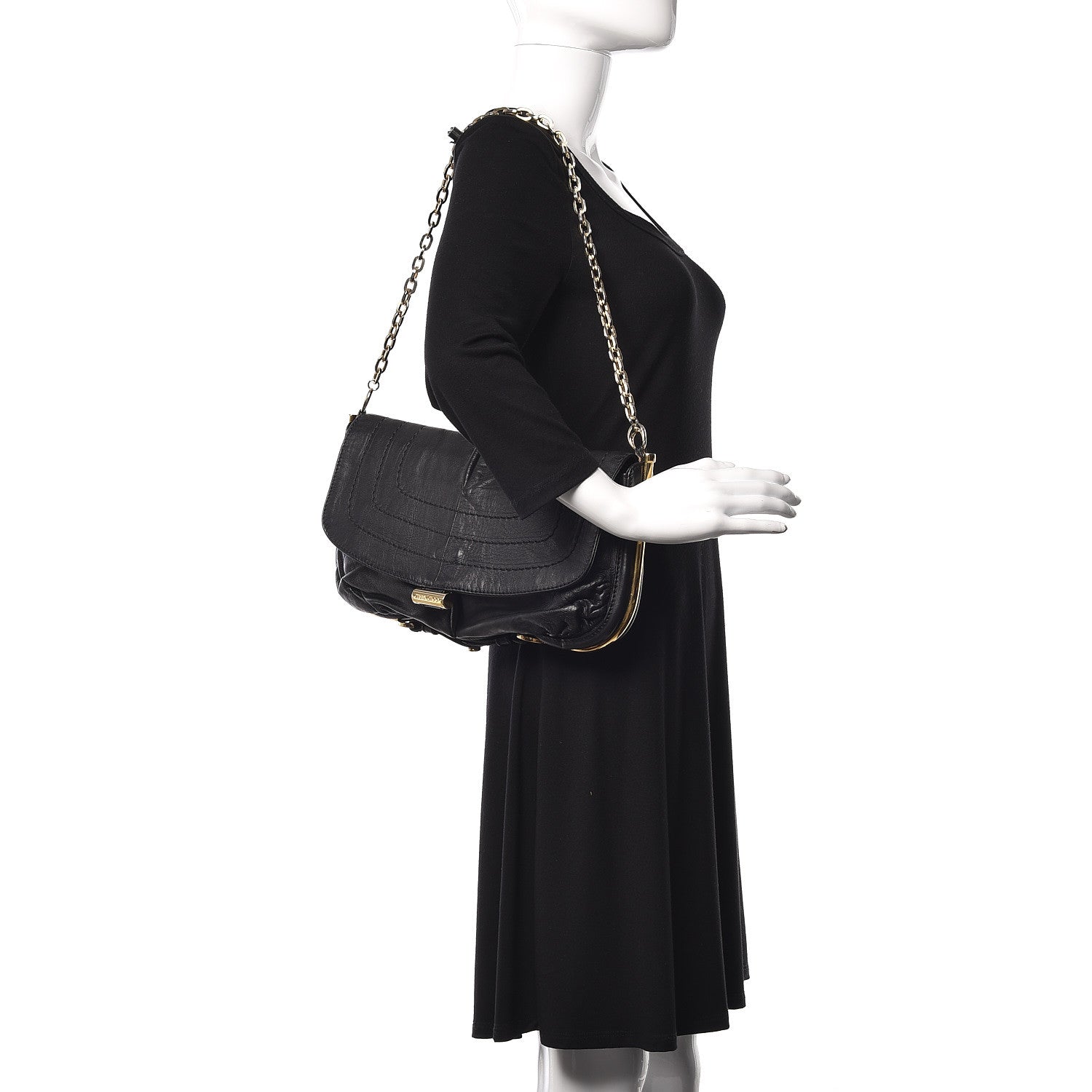 Jimmy Choo Calfskin Arad Clutch Black 2 of 11