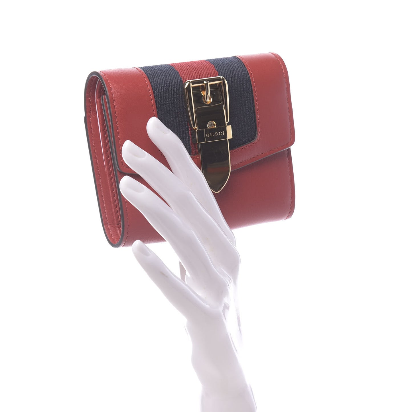 Calfskin Sylvie Wallet Hibiscus Red