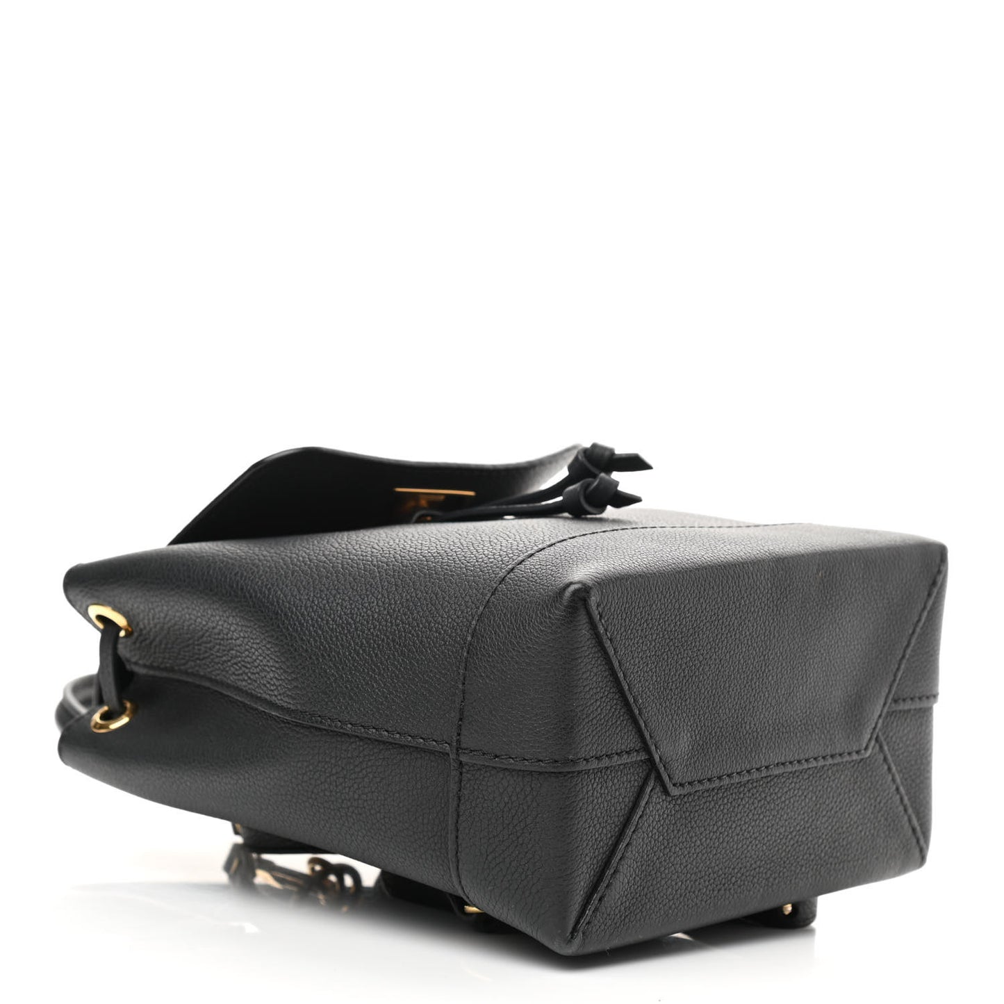 Calfskin Lockme Mini Backpack Black
