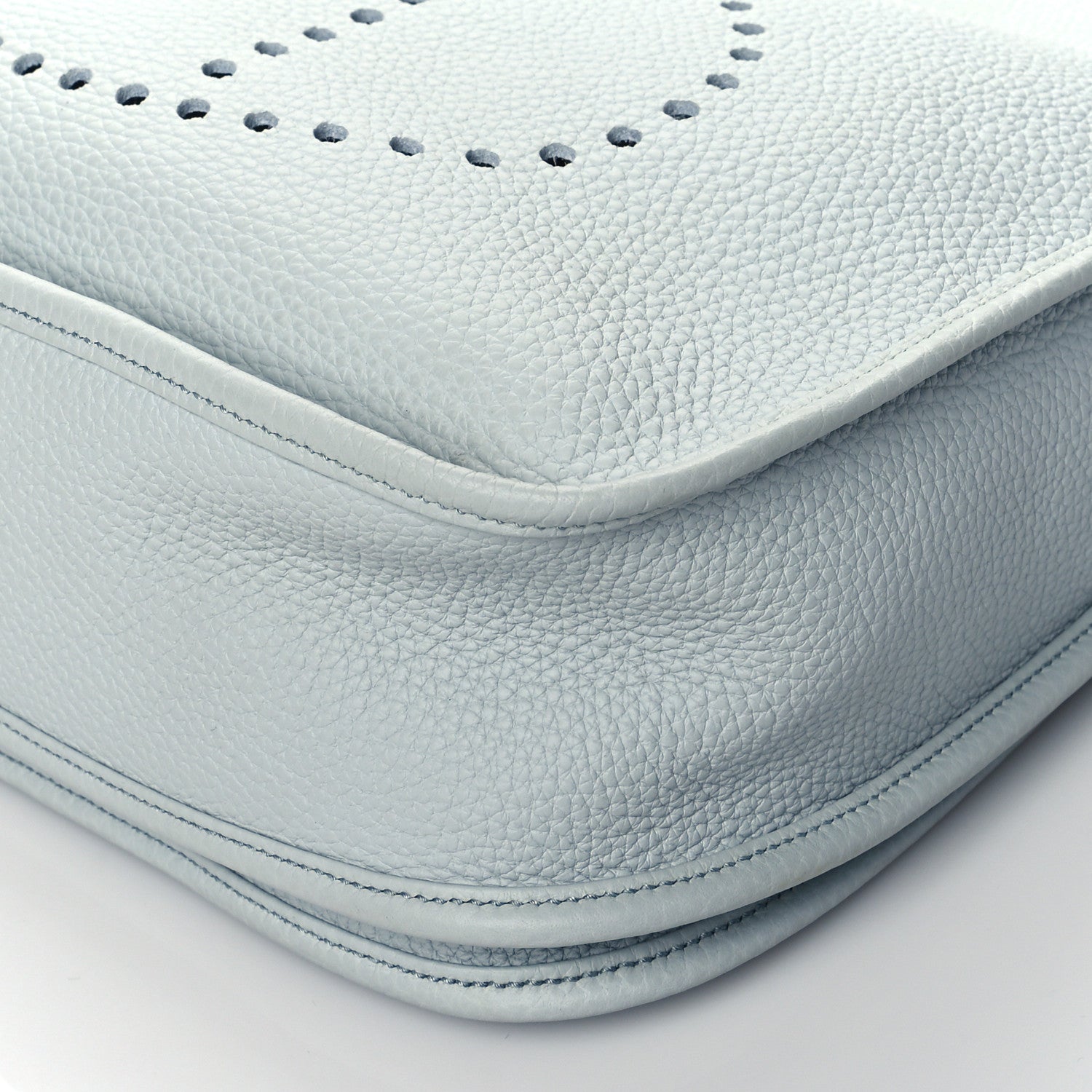 Hermes Taurillon Clemence Evelyne III GM Bleu Pale 9 of 10