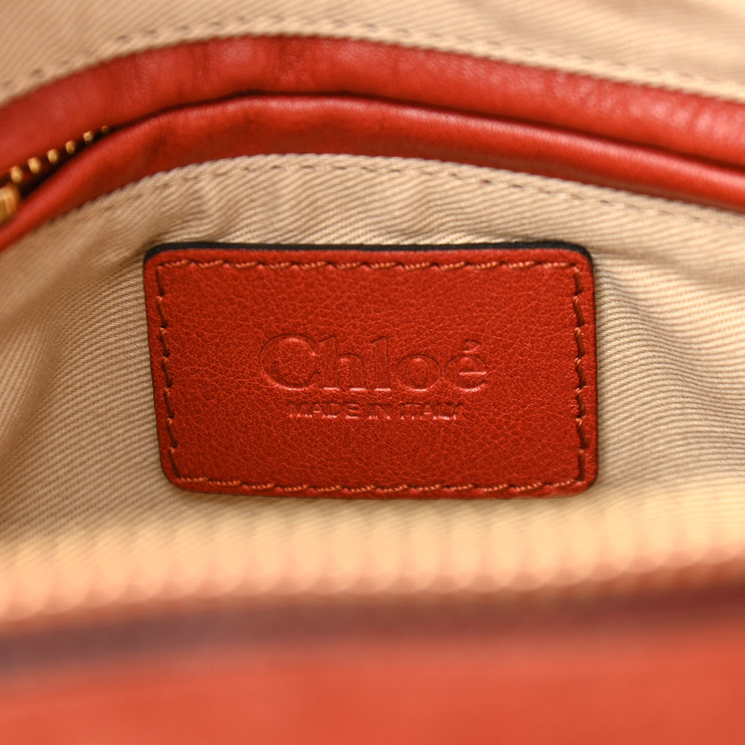 Chloe Suede Calfskin Braided Medium Marcie Satchel Terracotta Red 6 of 11