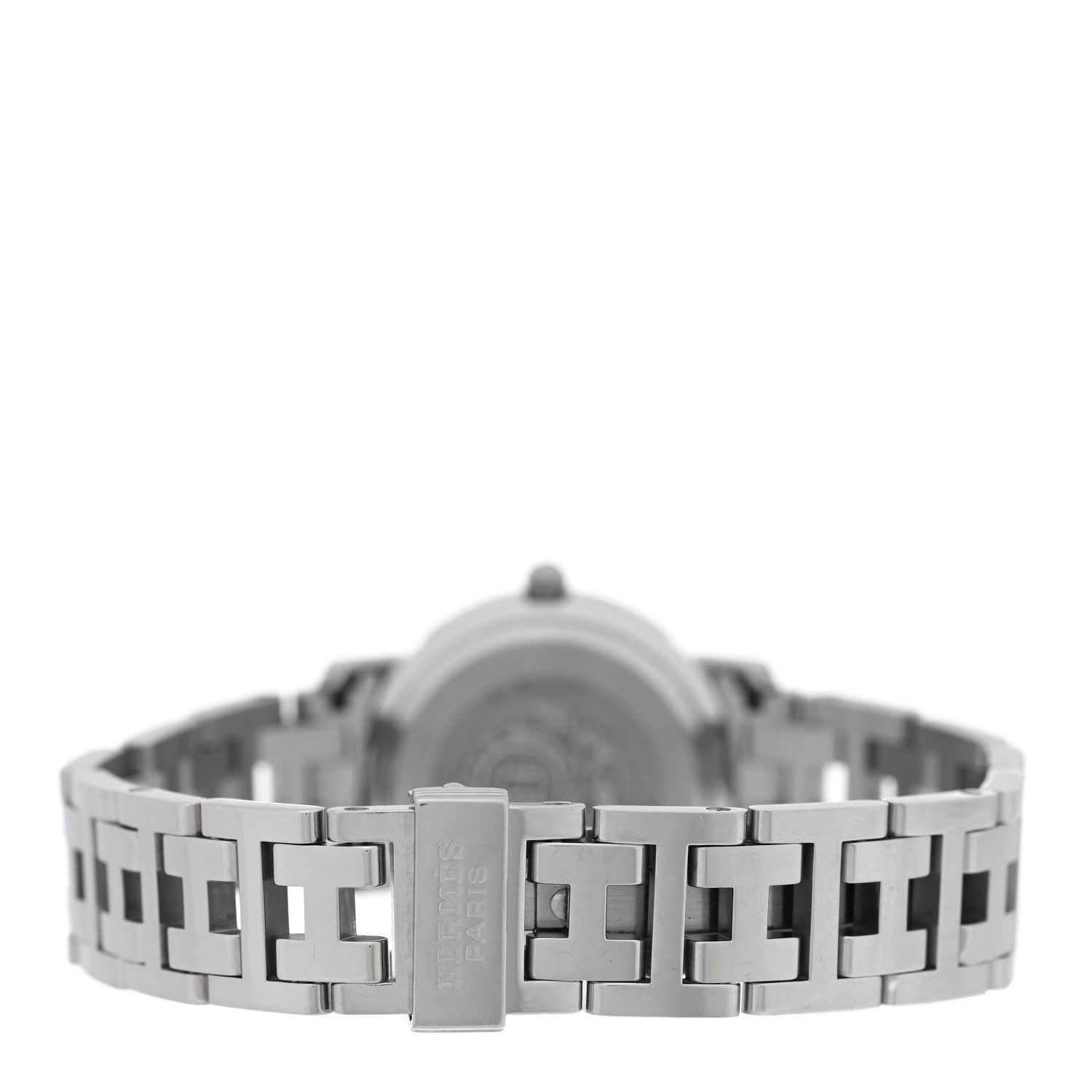 Hermes Stainless Steel Blue Mother of Pearl 24mm Clipper Quartz Watch 3 of 4