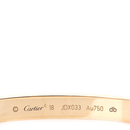 Cartier 18K Yellow Gold LOVE Bracelet 18 5 of 7