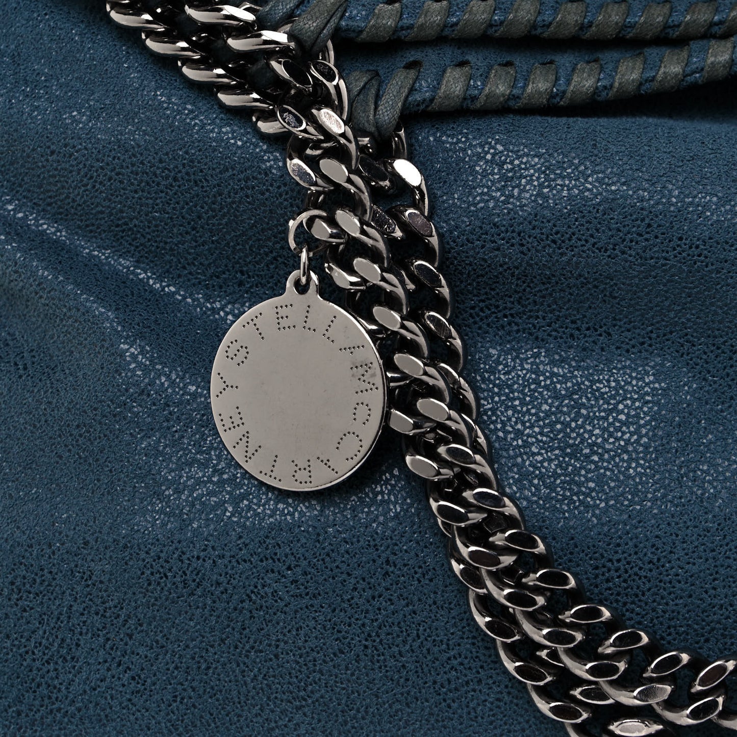 Shaggy Deer Falabella Fold Over Tote Blue