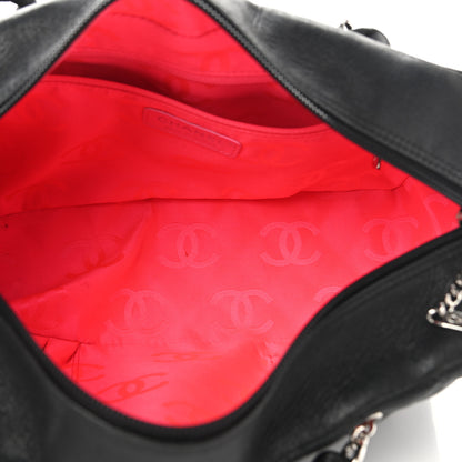 Chanel Calfskin Quilted Large Cambon Bowler Black White 5 of 11