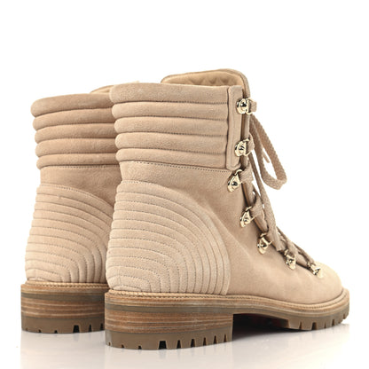 Christian Louboutin Suede Mad Flat Boots 40.5 Beige 5 of 9