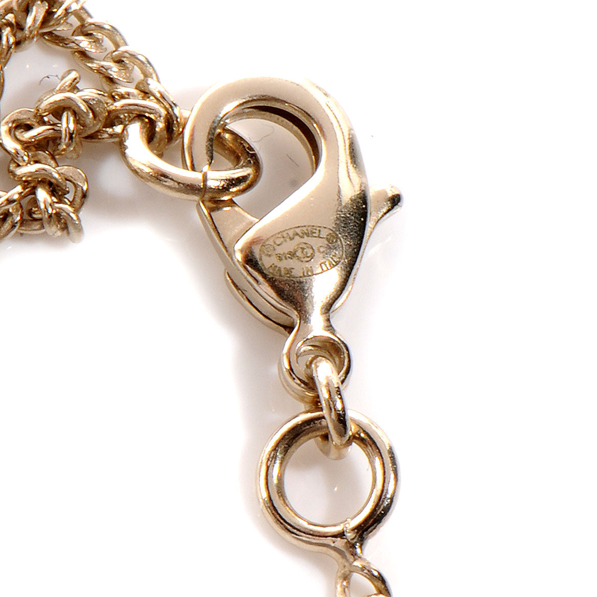 Chanel CC Camellia Flower Necklace Pink and Gold 5 of 6