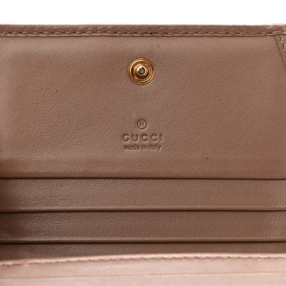 Gucci Calfskin Matelasse GG Marmont Card Case Wallet Porcelain Rose 6 of 7