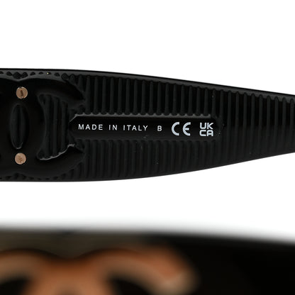Chanel Acetate Butterfly Large CC Sunglasses 5492-A Black 6 of 8
