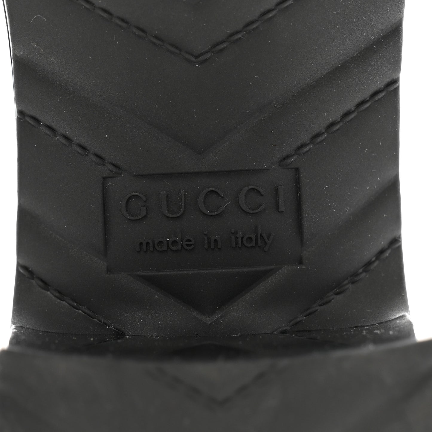 Rubber Gucci Logo Womens Platform 20/60mm Slide Sandals 38 Black