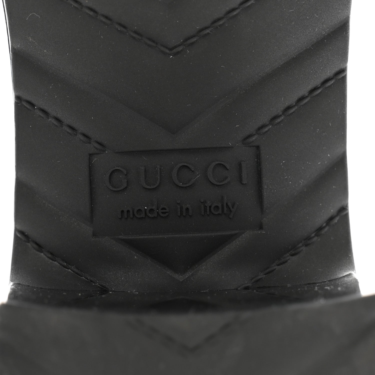 Gucci Rubber Gucci Logo Womens Platform 20/60mm Slide Sandals 38 Black 8 of 10
