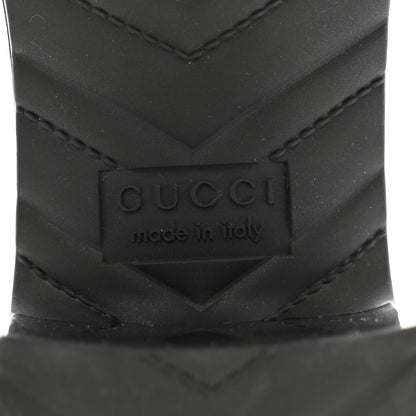Gucci Rubber Gucci Logo Womens Platform 20/60mm Slide Sandals 38 Black 8 of 10