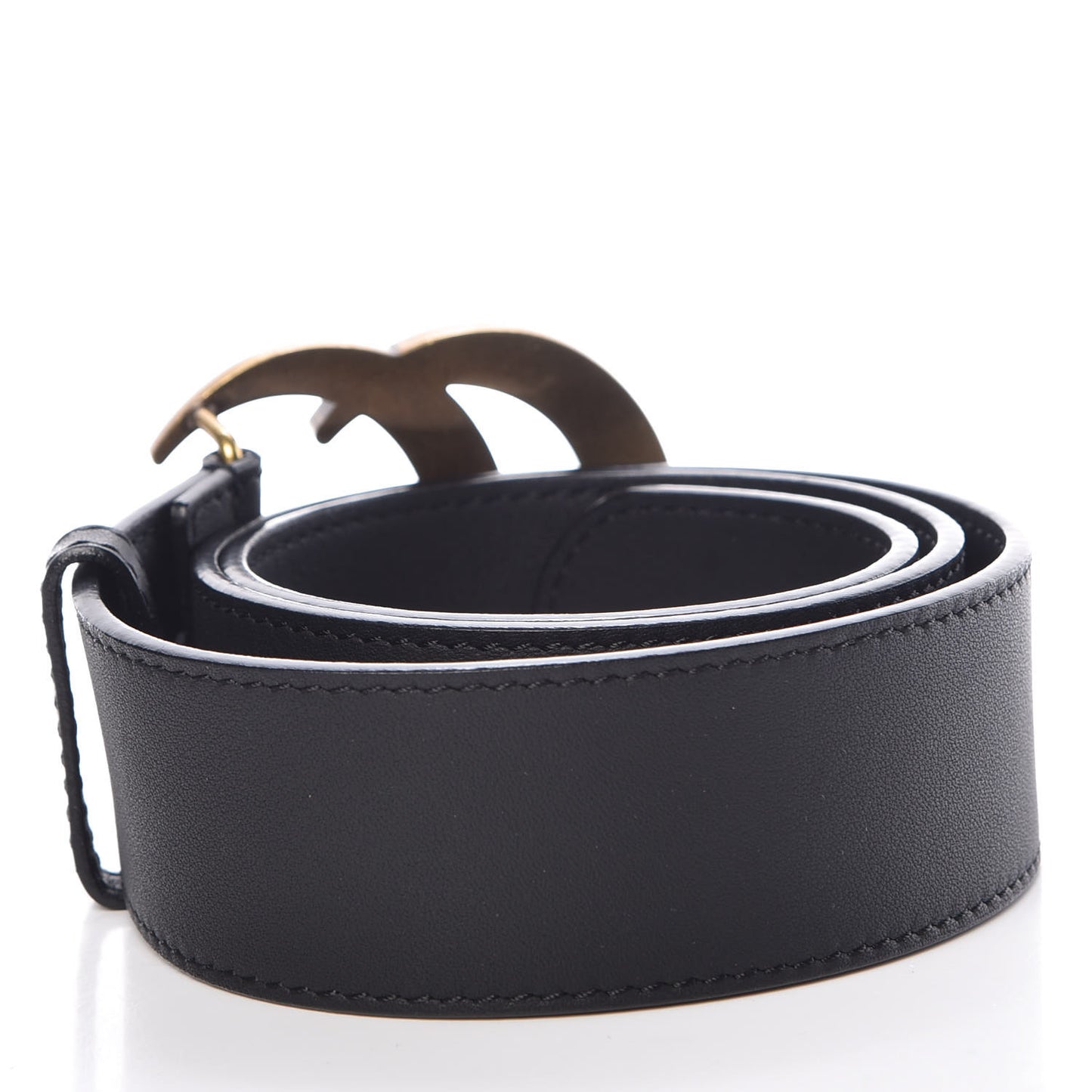 Moon Calfskin Double G 40mm Belt 75 30 Black