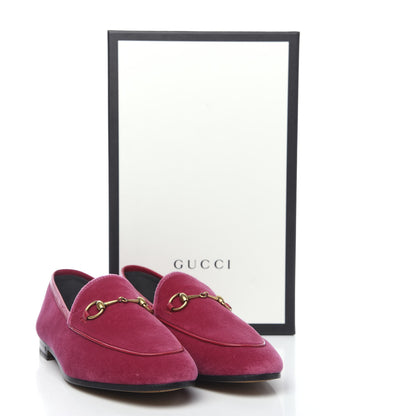 Gucci Velvet Horsebit Womens Jordaan Loafers 39 Light Raspberry Rose 9 of 9